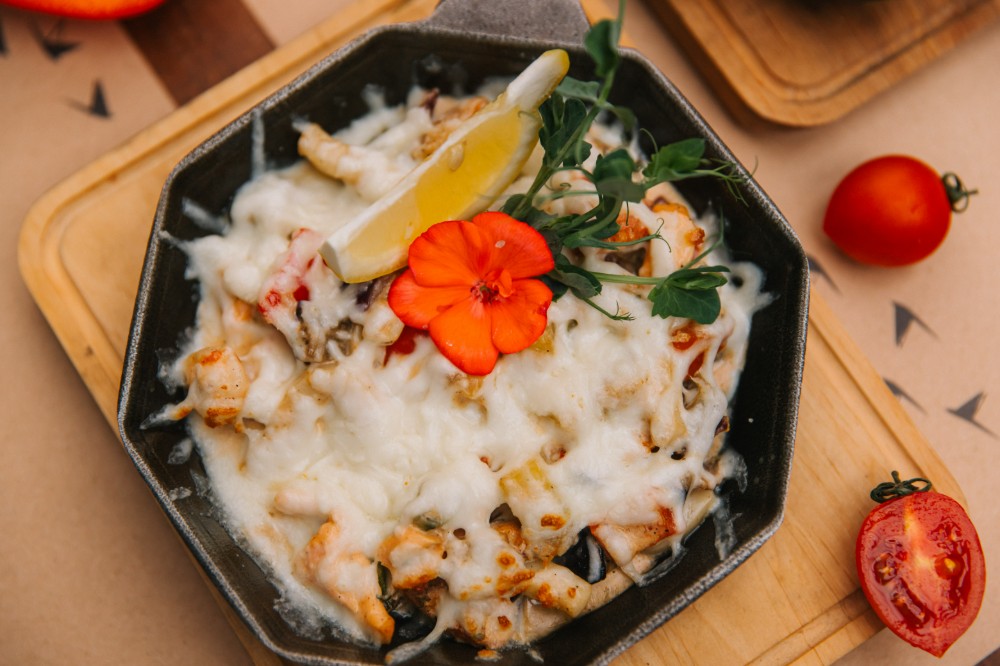 Сковорідка з морепродуктами